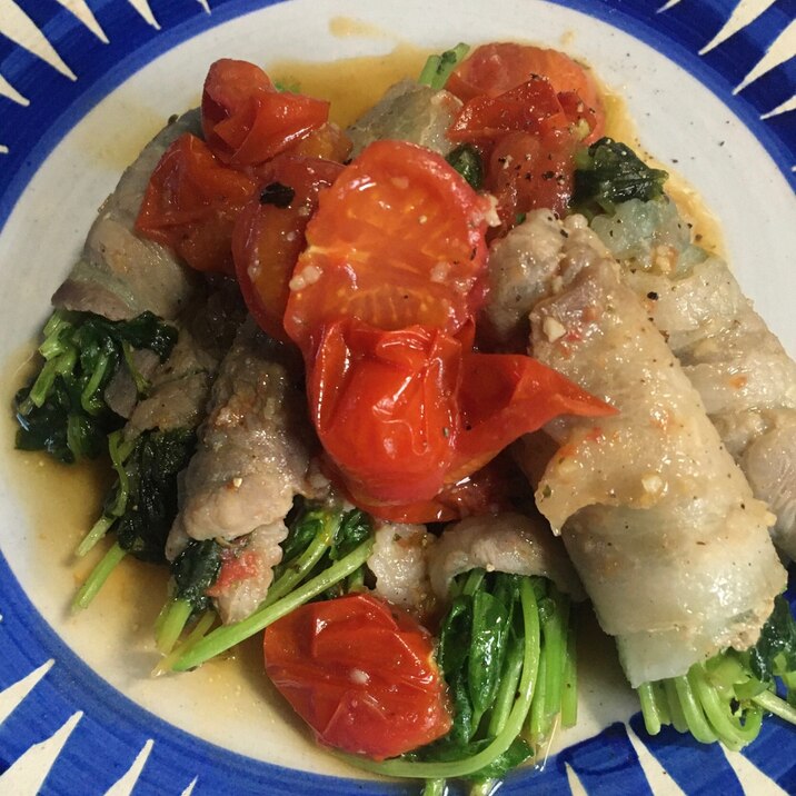 簡単 豚バラの豆苗巻き トマトイタリアンソース レシピ 作り方 By ワココ 楽天レシピ 簡単 豚バラの豆苗巻き トマトイタリアンソース レシピ 作り方 By ワココ 楽天レシピ